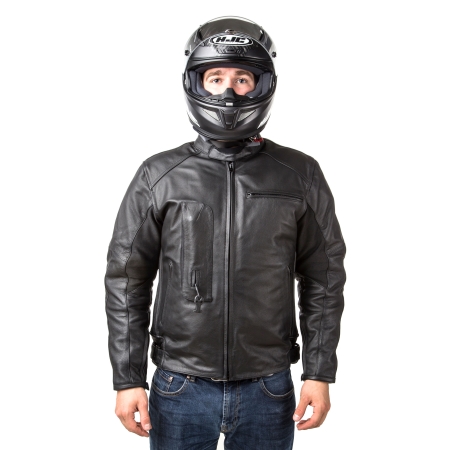 SKÓRZANA KURTKA z poduszką powietrzną HELITE Leather Roadster Black