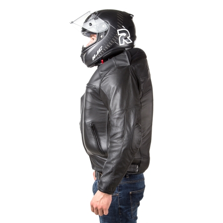 SKÓRZANA KURTKA z poduszką powietrzną HELITE Leather Roadster Black