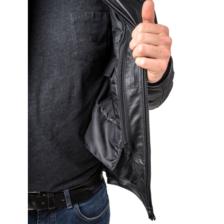 SKÓRZANA KURTKA z poduszką powietrzną HELITE Leather Roadster Black