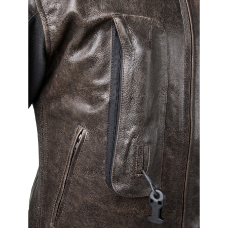 SKÓRZANA KURTKA z poduszką powietrzną HELITE Leather Roadster Vintage Brown