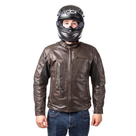 SKÓRZANA KURTKA z poduszką powietrzną HELITE Leather Roadster Vintage Brown