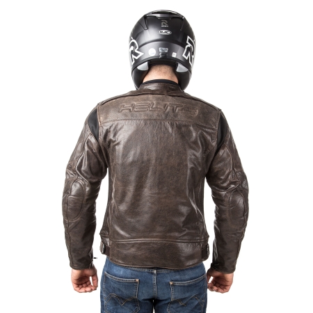 SKÓRZANA KURTKA z poduszką powietrzną HELITE Leather Roadster Vintage Brown