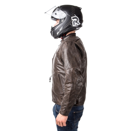 SKÓRZANA KURTKA z poduszką powietrzną HELITE Leather Roadster Vintage Brown