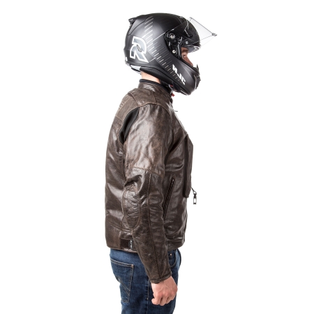 SKÓRZANA KURTKA z poduszką powietrzną HELITE Leather Roadster Vintage Brown