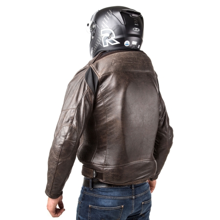 SKÓRZANA KURTKA z poduszką powietrzną HELITE Leather Roadster Vintage Brown
