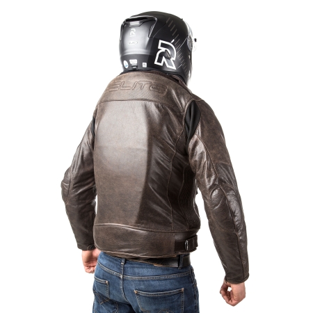 SKÓRZANA KURTKA z poduszką powietrzną HELITE Leather Roadster Vintage Brown