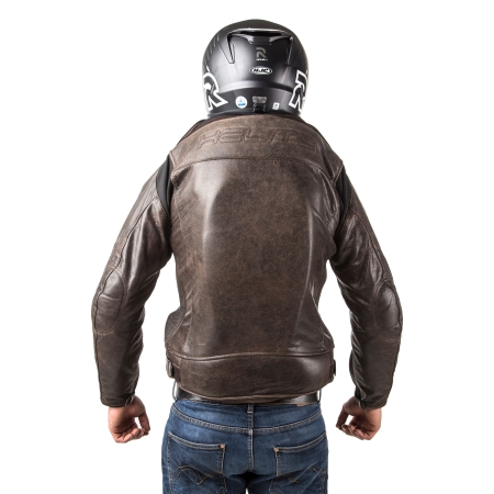 SKÓRZANA KURTKA z poduszką powietrzną HELITE Leather Roadster Vintage Brown