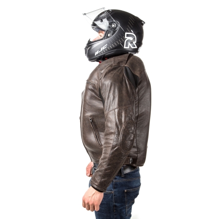 SKÓRZANA KURTKA z poduszką powietrzną HELITE Leather Roadster Vintage Brown