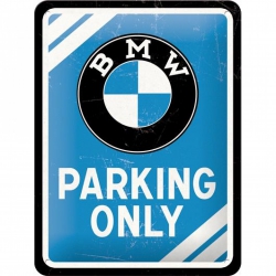 Tablica Retro Metalowa - BMW Parking Only