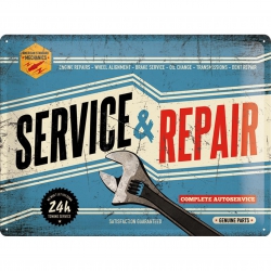 Tablica Retro Metalowa - Service & Repair