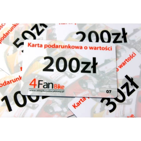 Karta podarunkowa o wartości 200 zł