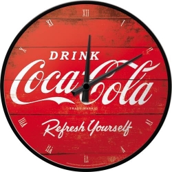 51074 Zegar Ścienny Coca-Cola - Logo Red