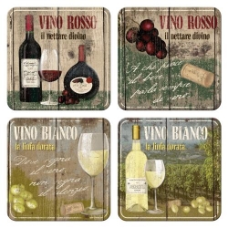 46012 Podstawki (4szt) Vino Rosso and Bi