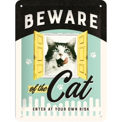 26208 Plakat 15 x 20cm Beware of the Cat