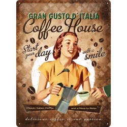 23161 Plakat 30 x 40cm Coffee House Lady