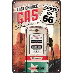 22215 Plakat 20 x 30cm Route 66 Gas Stat
