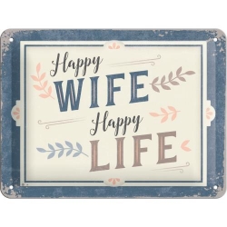 26239 Plakat 15x20 Happy Wife Happy Life