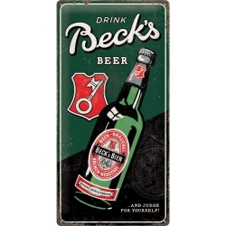 27027 Plakat 25 x 50cm Becks-Drink Beer