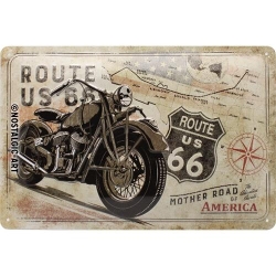 22279 Plakat 20x30 Route 66 Bike Map