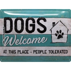 23246 Plakat 30 x 40cm Pfoten Dogs Welco