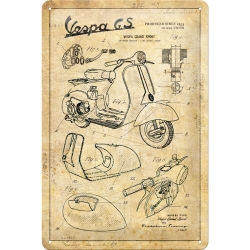 22312 Plakat 20x30 Vespa-Parts Sketc