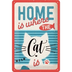 22313 Plakat 20x30 Home Is Where the Cat
