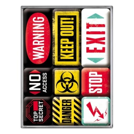 83094 Magnesy (9szt) Warning