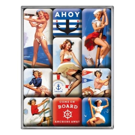83076 Magnesy (9szt) Pin Up - Ahoy
