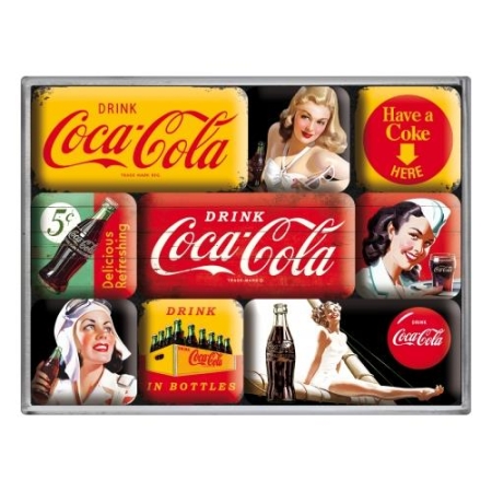 83072 Magnesy (9szt) Coca-Cola - Yellow