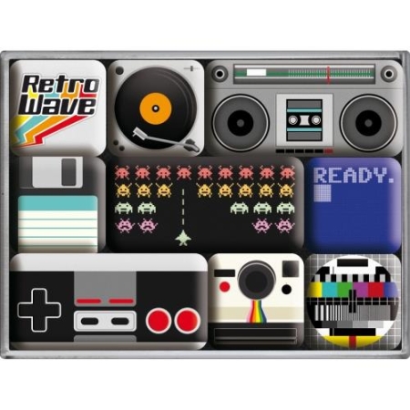 83070 Magnesy (9szt) Retro Wave Media