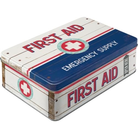 30721 Puszka Płaska First Aid Blue - Eme