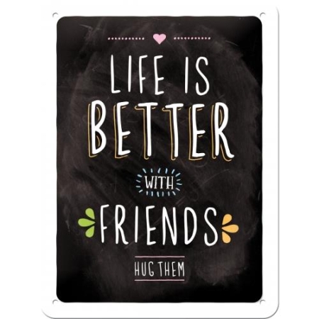 26200 Plakat 15 x 20cm Life is better wi