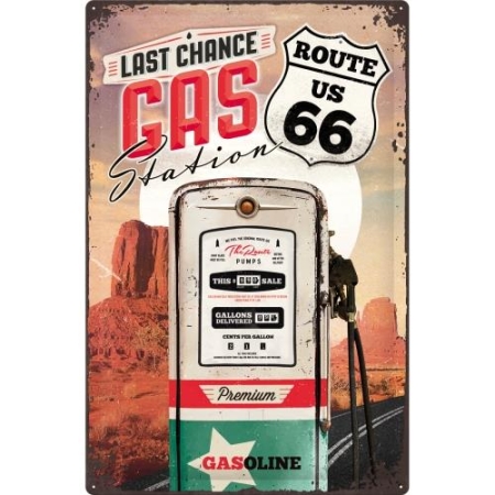 24002 Plakat 40 x 60cm Route 66 Gas Stat