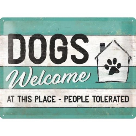 23246 Plakat 30 x 40cm Pfoten Dogs Welco