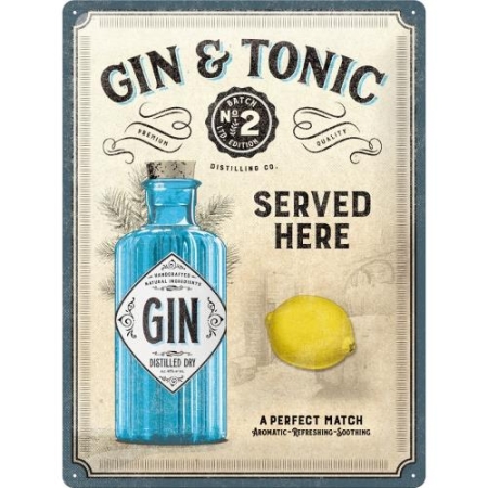 23273 Plakat 30x40cm Gin & Tonic Served
