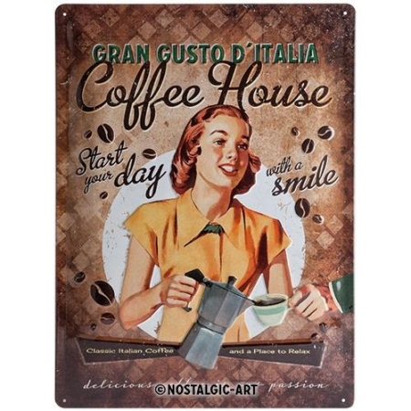 23161 Plakat 30 x 40cm Coffee House Lady
