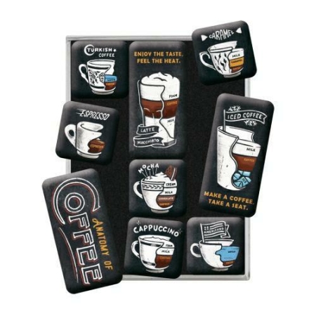 83112 Magnesy (9szt) Anatomy of Coffee