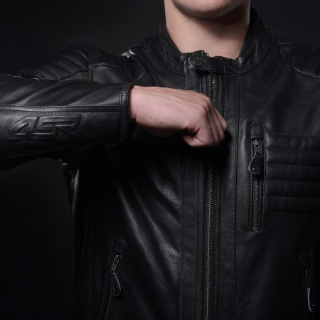 Kurtka skórzana firmy 4SR model COOL Black