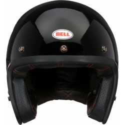 Kask BELL Custom 500 Solid Black (Czerwone szycie)