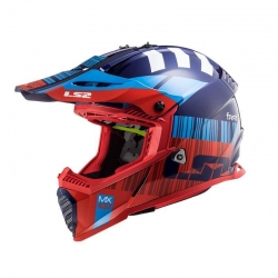 Kask Cross/Enduro LS2 Fast XCode Gloss Blue Red