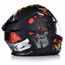 Kask intergalny LS2 Stream II Angry Monkey Black Red