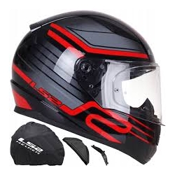 Kask Integralny LS2 Rapid II Circuit Black Red