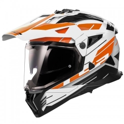 Kask motocyklowy Dual Sport LS2 MX702 Pioneer II Namib Orange