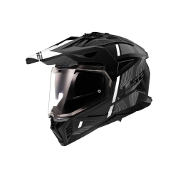 Kask motocyklowy Dual Sport LS2 MX702 Pioneer II Hill Black White