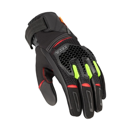 Rękawice motocyklowe Seca Gravel Black Fluo Yellow
