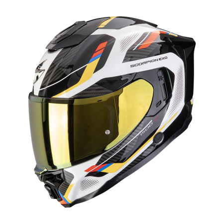 Kask integralny Scorpion EXO-1500 Air Sleek White Blue Yellow
