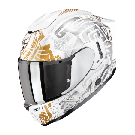 Kask integralny Scorpion EXO-1500 Air Apus White Gold