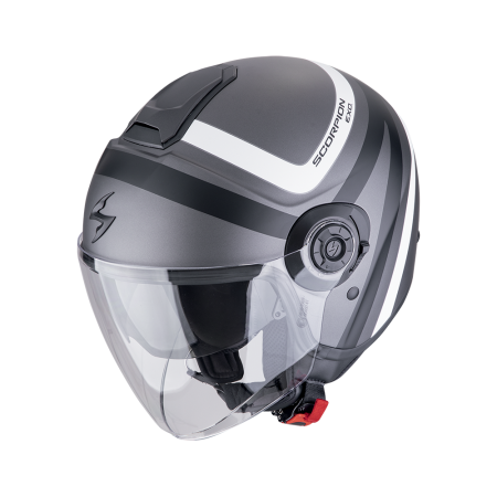 Kask motocyklowy otwarty Scorpion EXO-City Riva Black Silver White