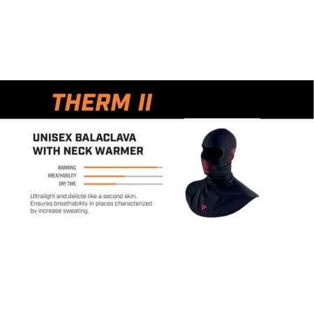 Kominiarka termoaktywna z windstopperem Rebelhorn Therm 2 Black Red