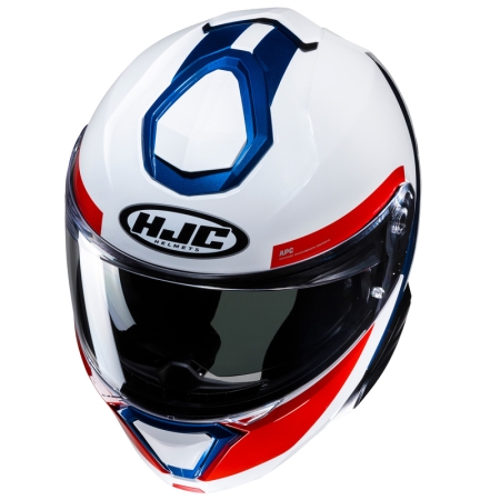 Kask motocyklowy szczękowy HJC i91 Bina White Red Blue